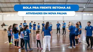 Retorno das atividades do Bola Pra Frente em Nova Palma