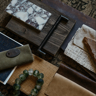 materials laid on a table