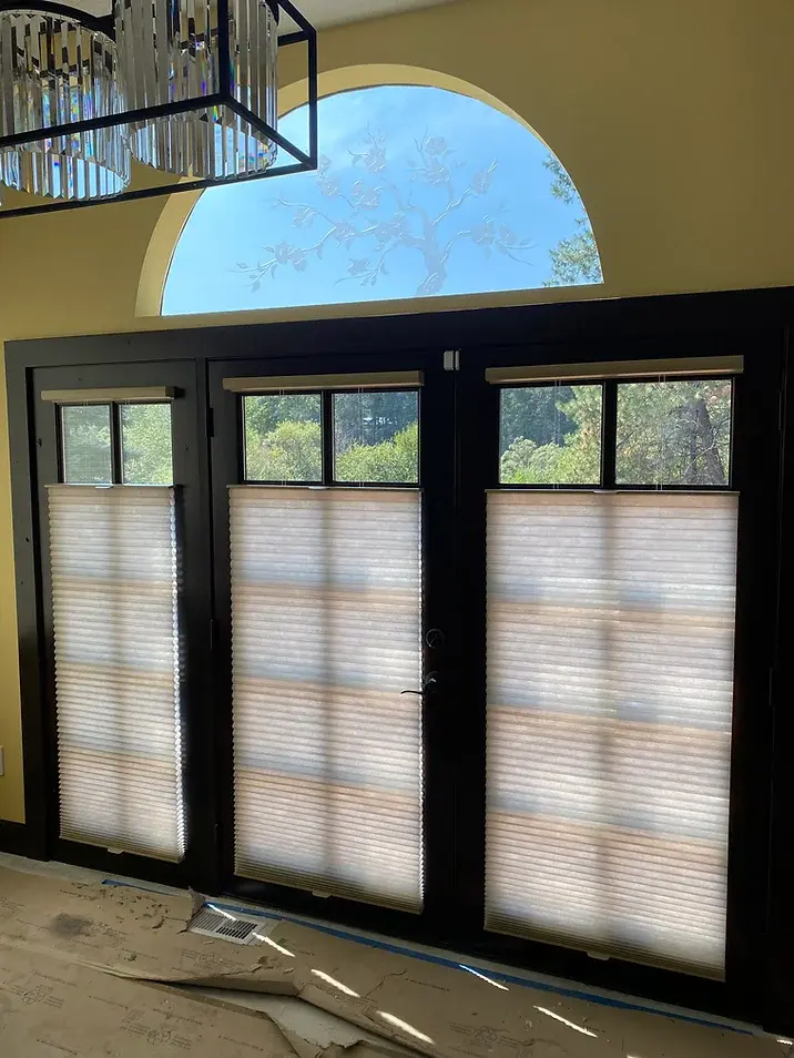 Honeycomb Shades on Doors