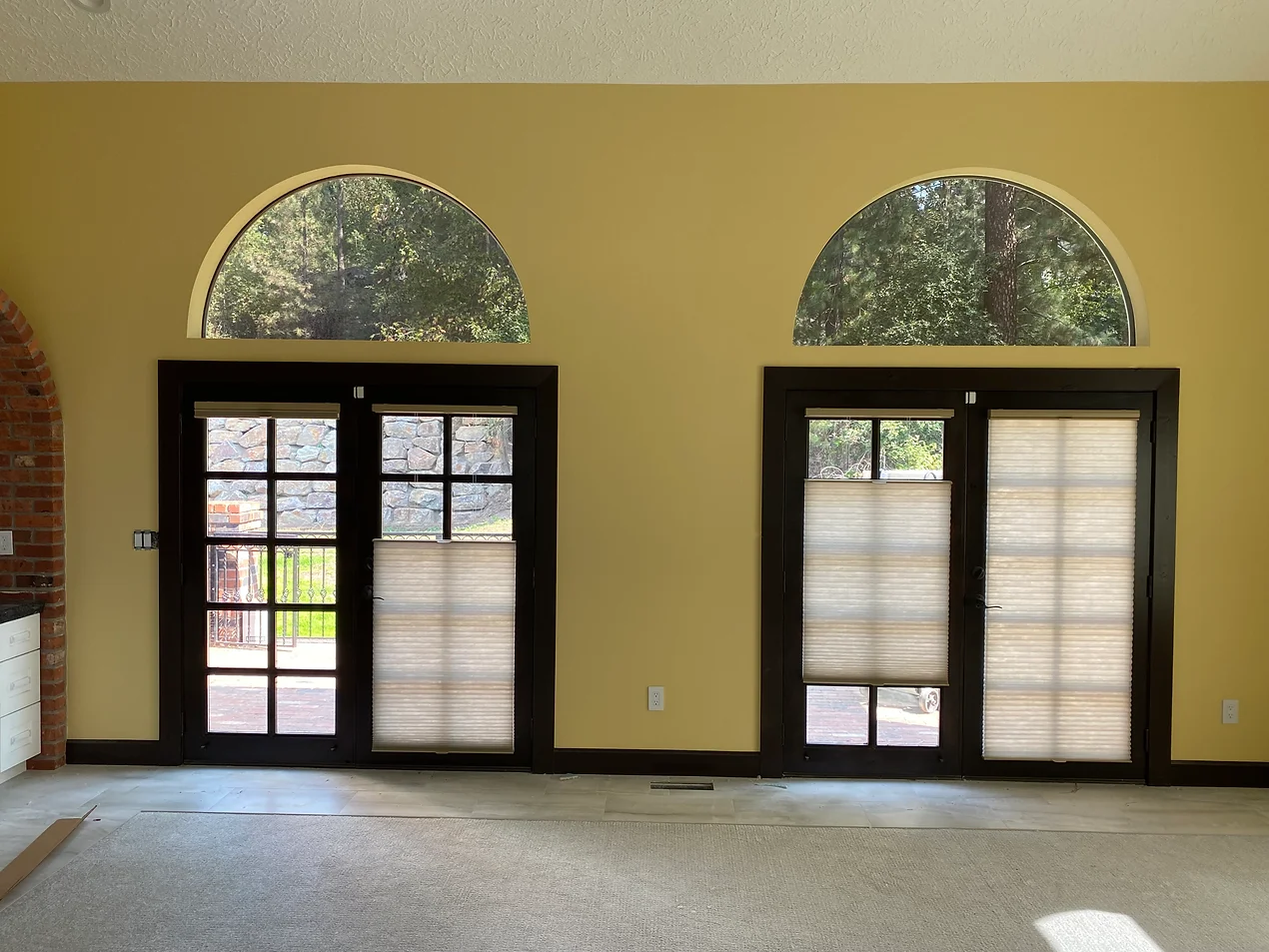 Top Down Bottom Up Cellular Shades on Doors