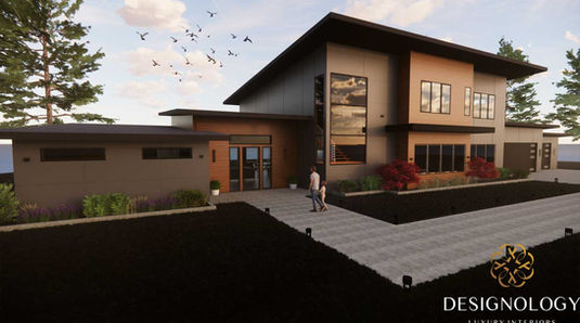 Rendering of a new-build luxury, modern home