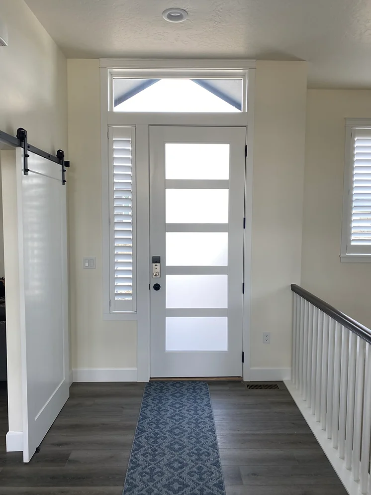 Sidelight Shutter - Shutters with Split Tilt are Great Window Treatments for Entry Windows