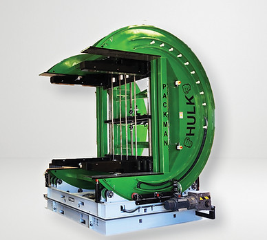 Green heavy-duty inversion system named "Hulk," an upgraded version of Packman, designed to handle up to 15,000 lbs. Features