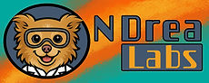 This is the NDrea Labs Logo featuring a cute dog in a lab coat