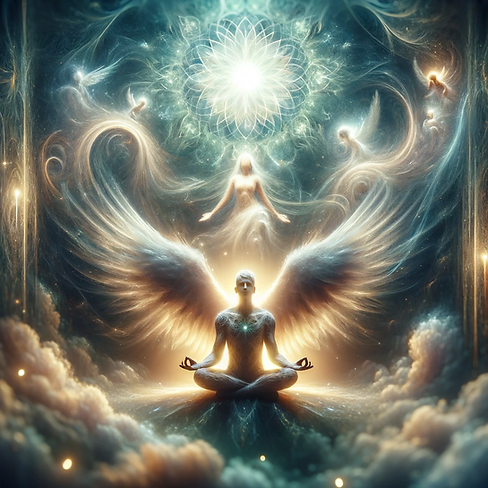 DALL·E 2024-01-15 14.27.03 - Create an image representing Arkana Angel Meditations. The im