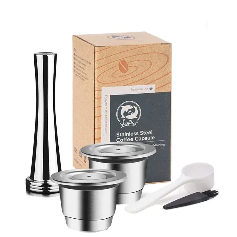 Thumbnail: ICafilas Refillable Stainless Steel Espresso Coffee Maker Capsule for Nespresso