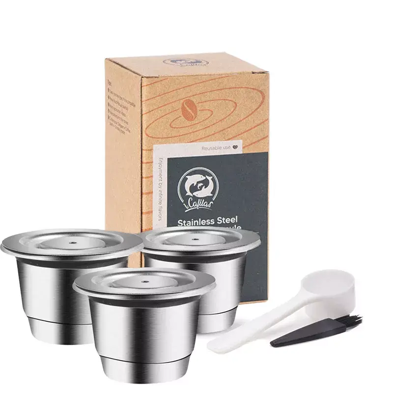 Thumbnail: ICafilas Refillable Stainless Steel Espresso Coffee Maker Capsule for Nespresso