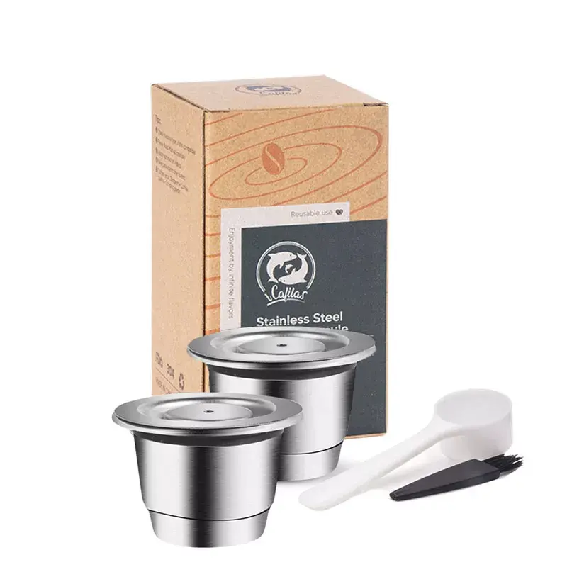 Thumbnail: ICafilas Refillable Stainless Steel Espresso Coffee Maker Capsule for Nespresso