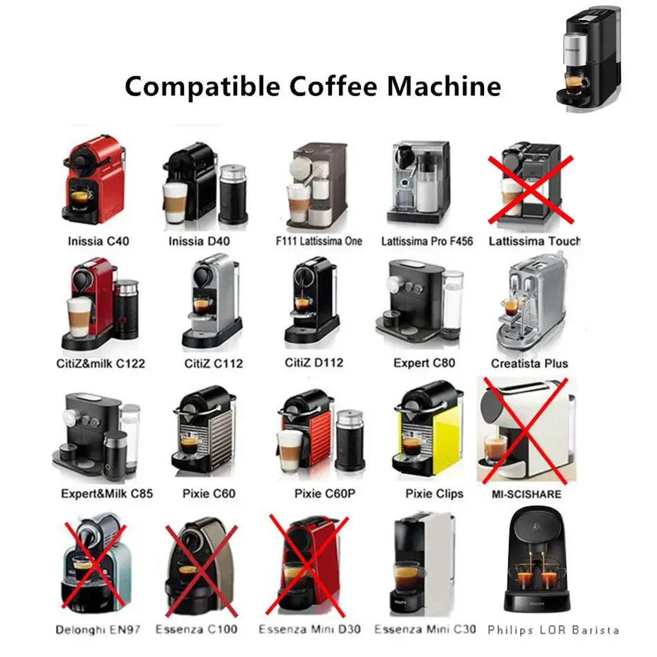 Thumbnail: ICafilas Refillable Stainless Steel Espresso Coffee Maker Capsule for Nespresso