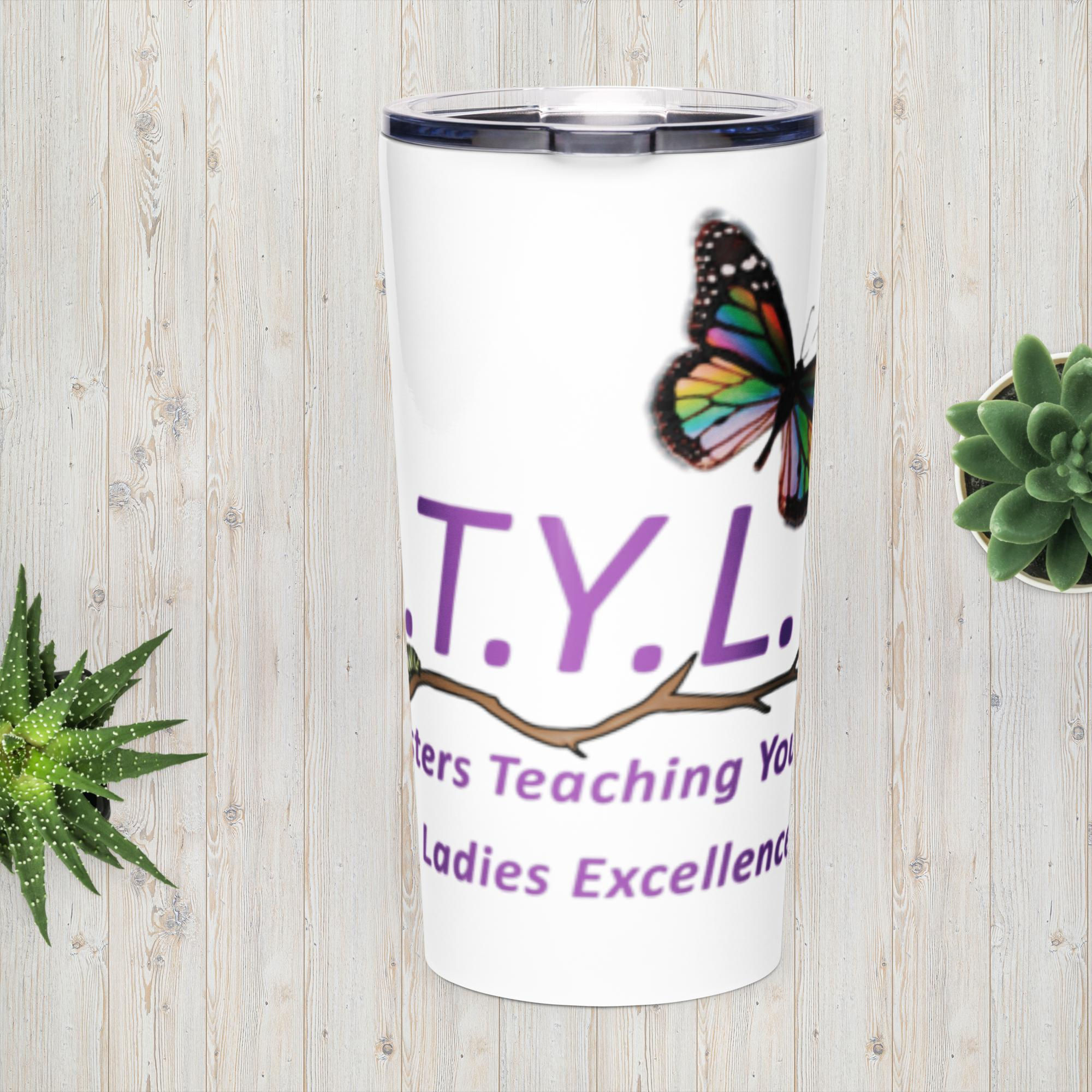 Tapered stainless steel tumbler