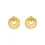 Miniatura: Brinco Semijoia Redondo Liso - Ouro