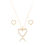 Miniatura: Conjunto Coração Micro Zircônia - Ouro