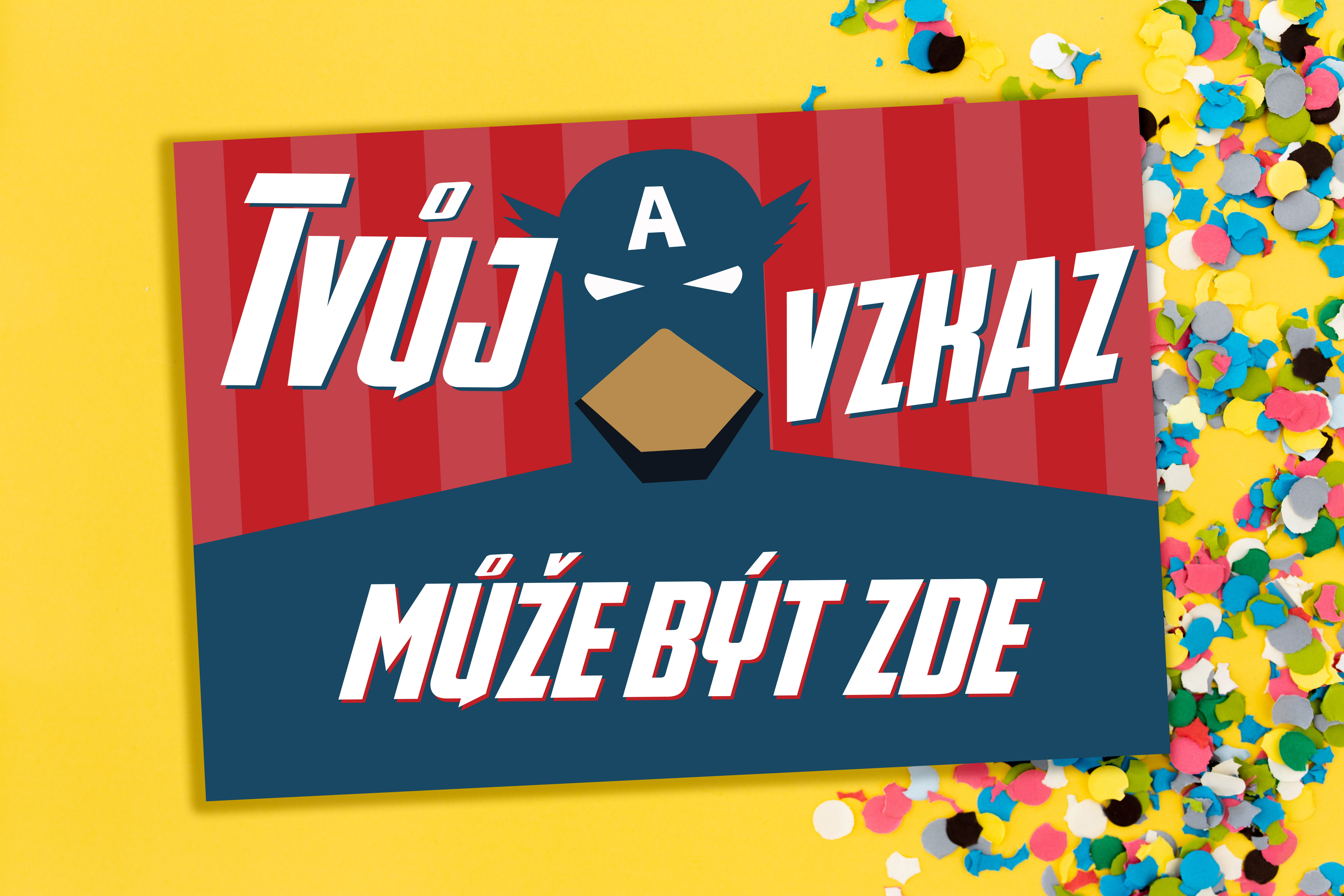 Plakát s vlastním vzkazem A3/A4 - Superhrdina 2