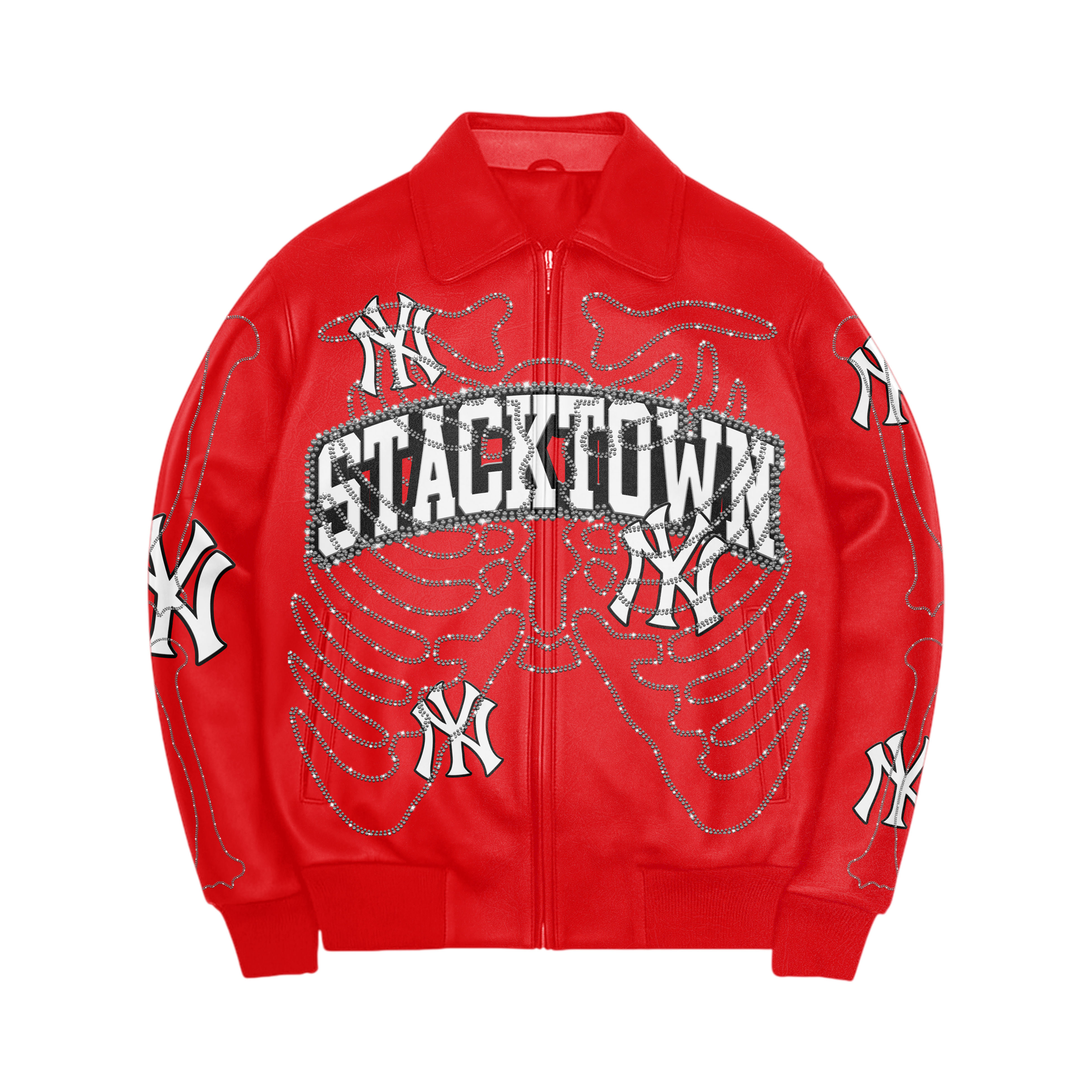 StackTown  Men's Leather Jacket  Red