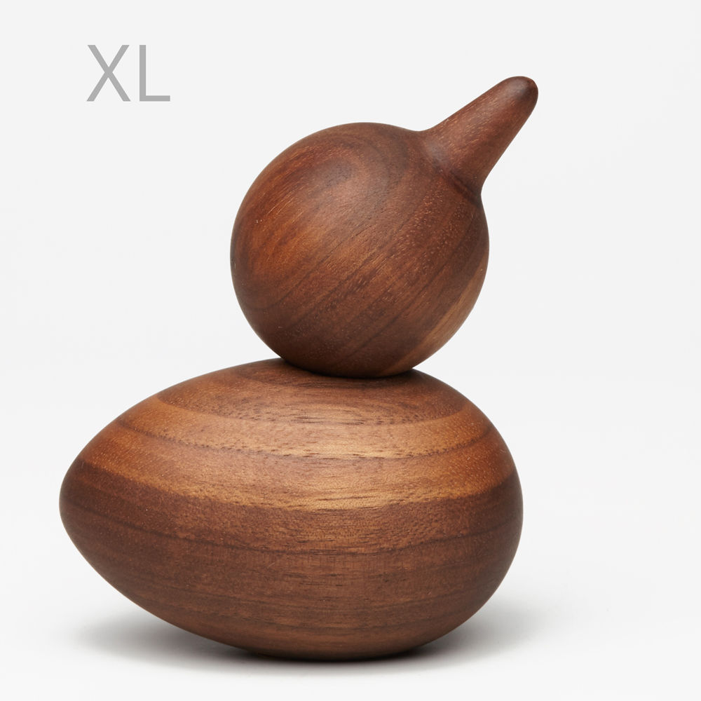 Draaj  eend in Walnut hout