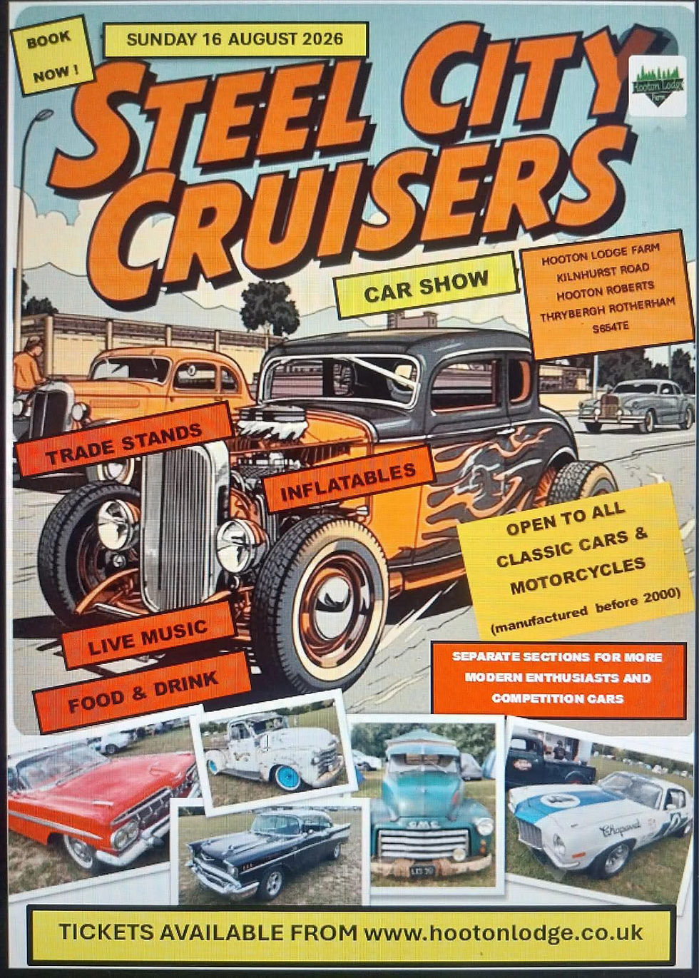 Sheffield Steel Cruisers Classic & Vintage Car & Motorcycle Show 🚗