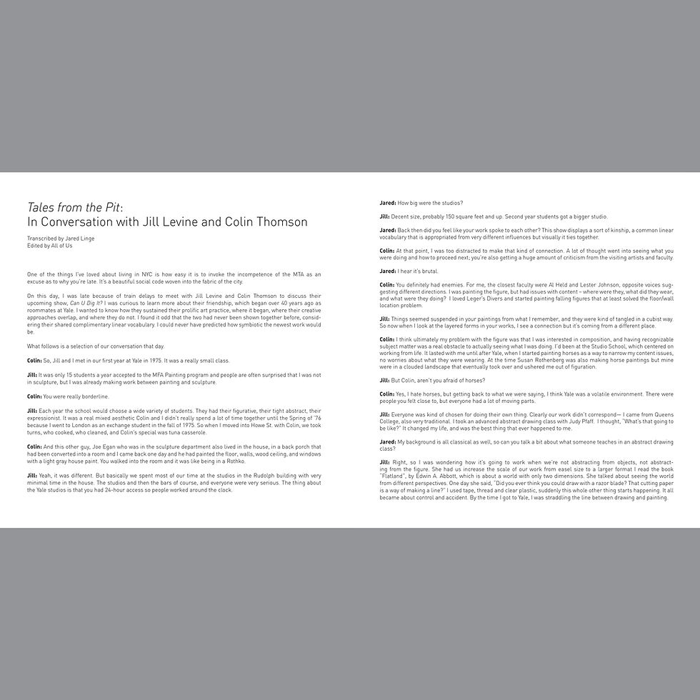 Thumbnail: Jill Levine + Colin Thomson - "Can U Dig It?" exhibition catalog