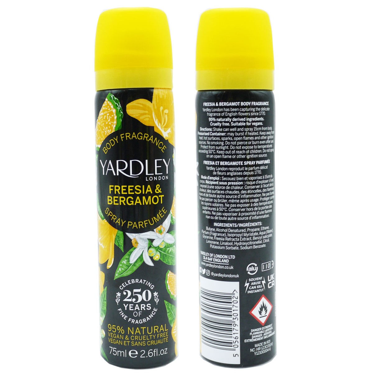 YABO02 - Yardley Body Spray 75ml