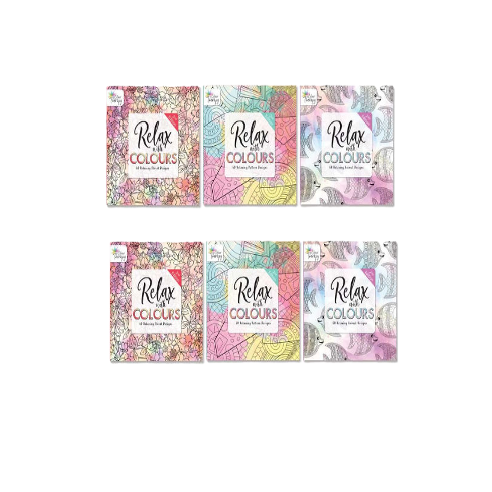 BKCOLO01 - 6 PACK mixed Adult Colour Books