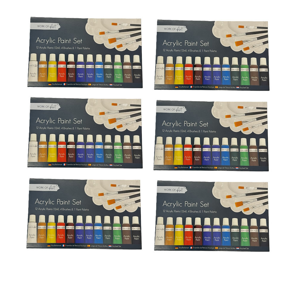 BKPAIN02 - 6 SETS Acrylic Paint Set