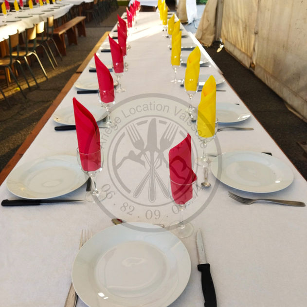 Vaisselle pour événement rural