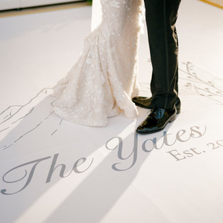 Custom-designed wedding dance floor during luxury reception at St. Regis Deer Valley wedding weekend in Utah