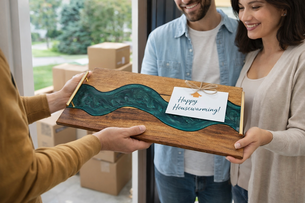 Thumbnail: The Melodiewood Serving Tray | Handcrafted Epoxy River Resin Serving Tray