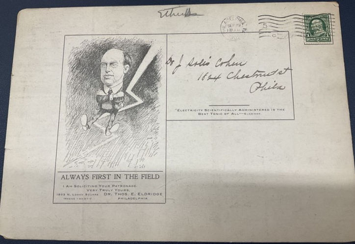 eldridge business ad postcard