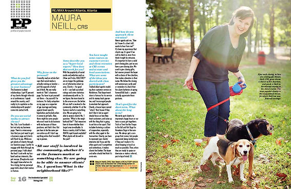 Realtor Maura Neill walks her two dogs