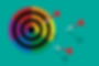 A dart board that doubles as a color wheel