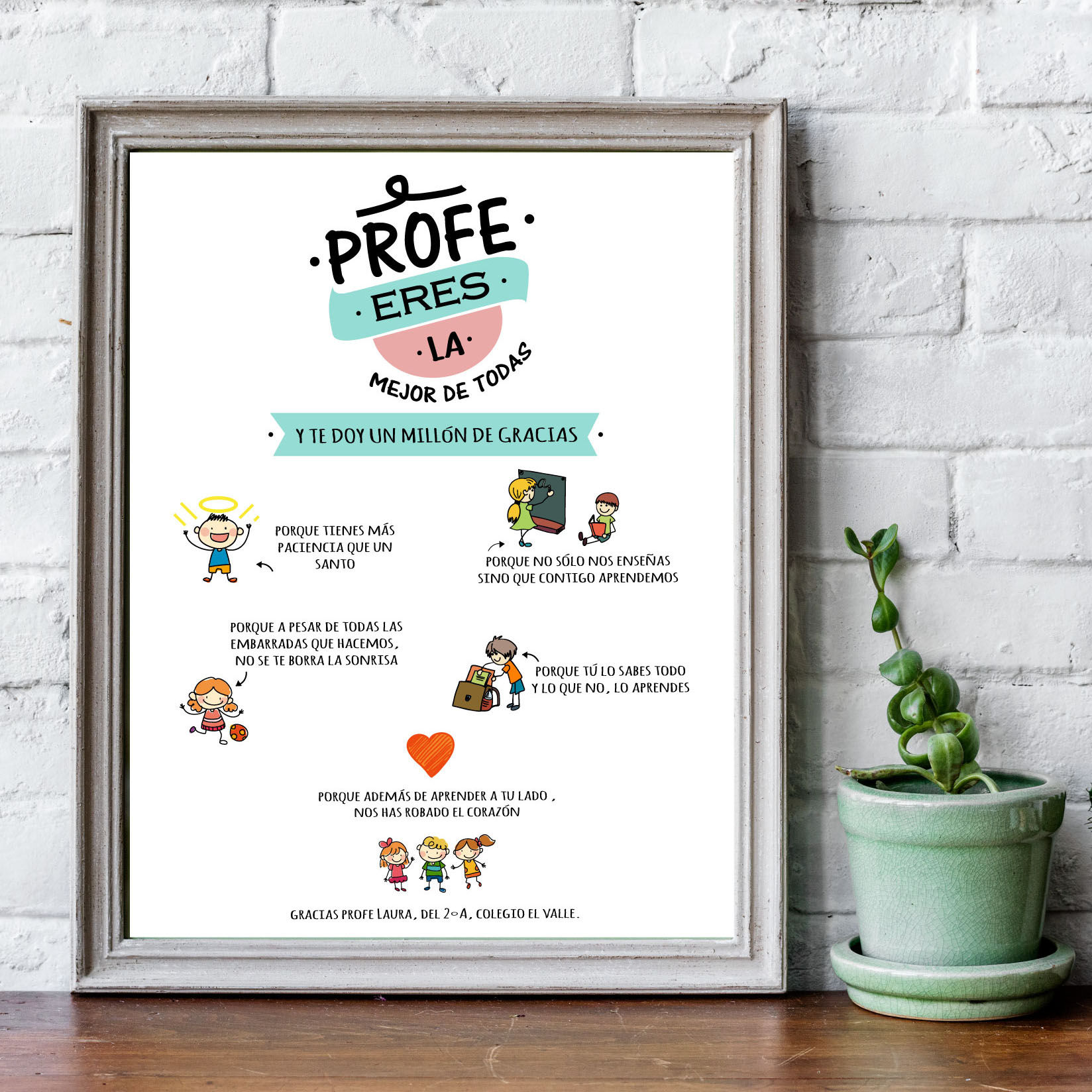Cuadro personalizado Día del Profe