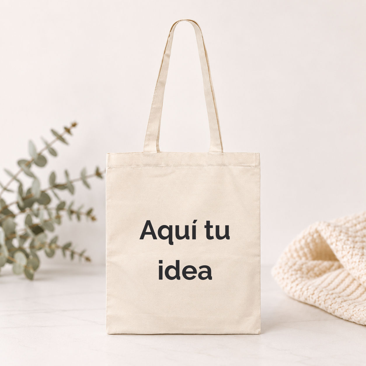 Bolsa Totebag personalizada de algodón | con foto, frase, dibujo