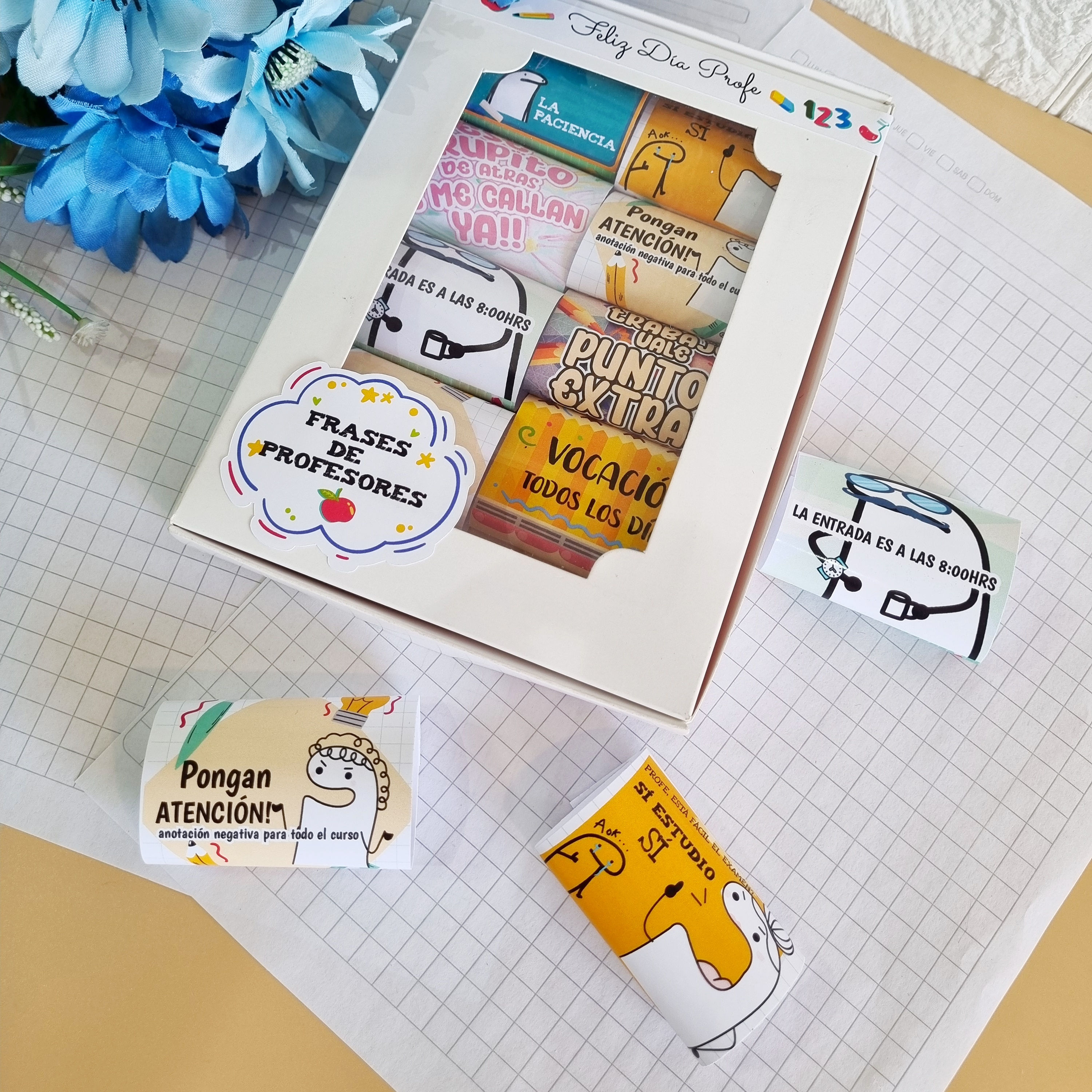 Chocolates "Frases de profesores" Día del Profe