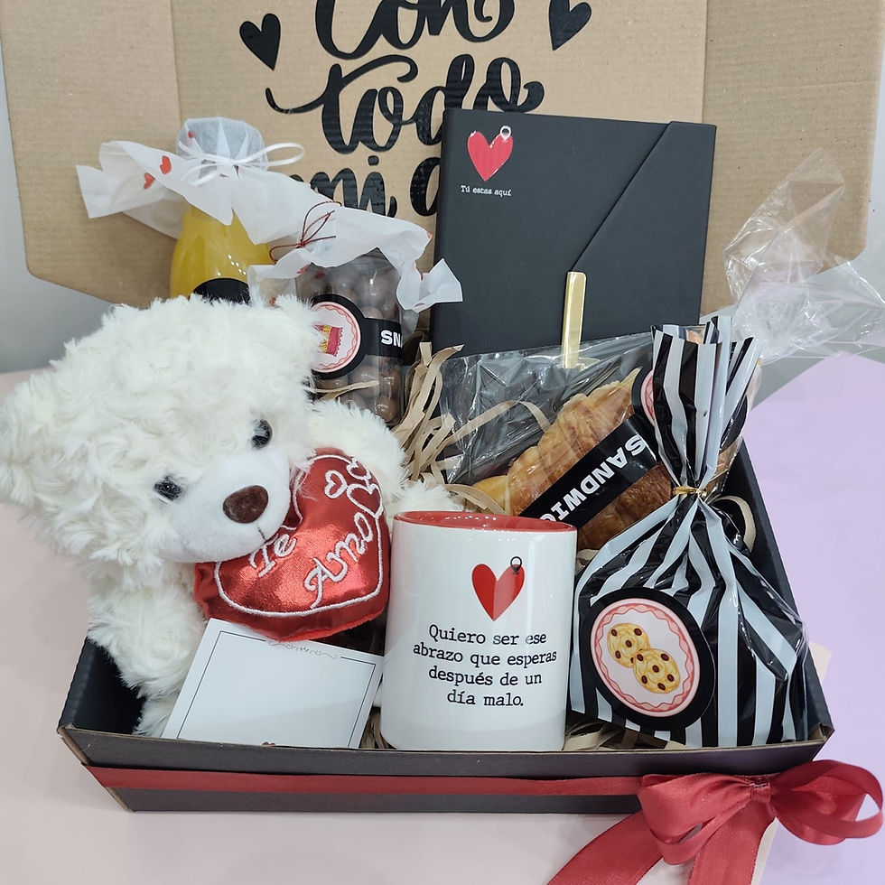 Miniatura: Desayuno Sorpresa San Valentín con Peluche, libreta y taza | Ekeko DIseños