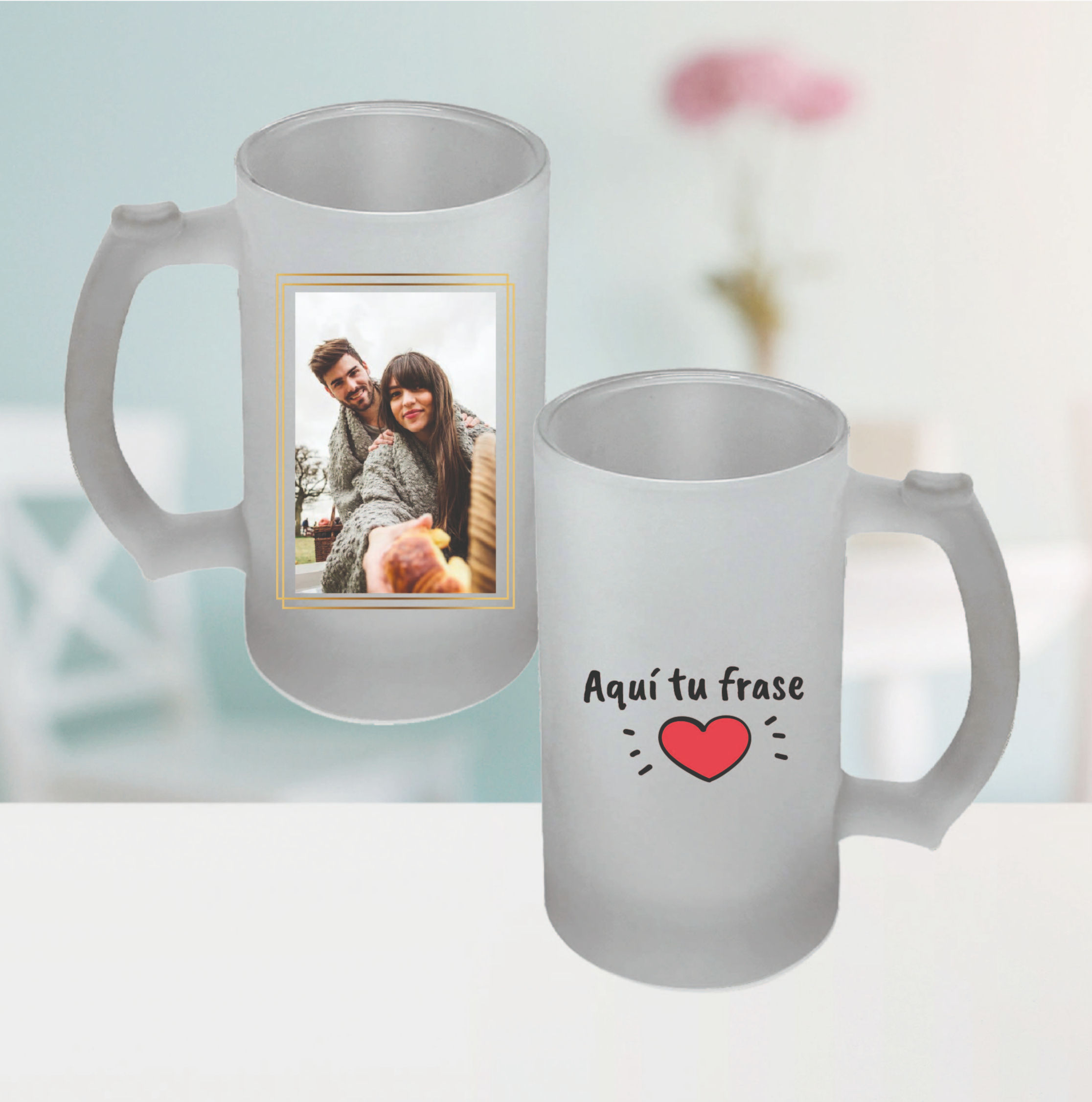 Schopero Personalizado con Foto – Regalo Original para Parejas, Amigos y Celebra