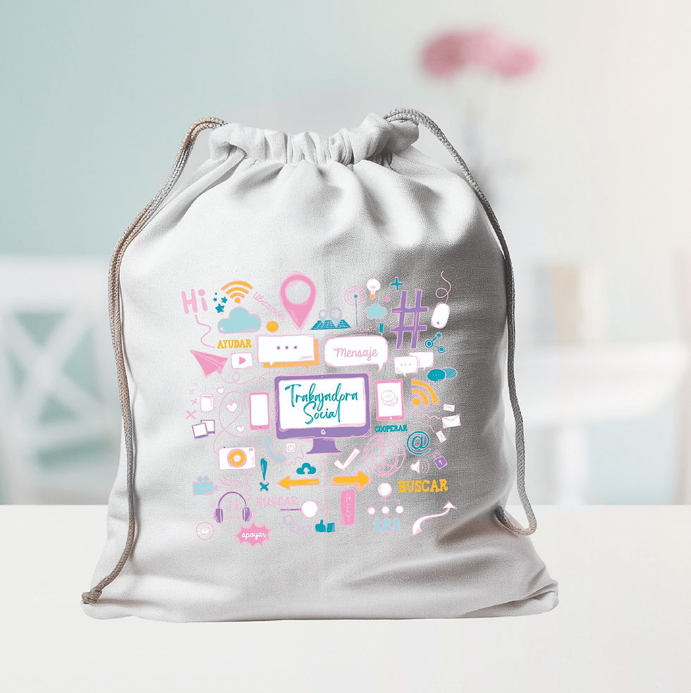 Miniatura: Morral de algodón Día del Trabajador y Asistente Social