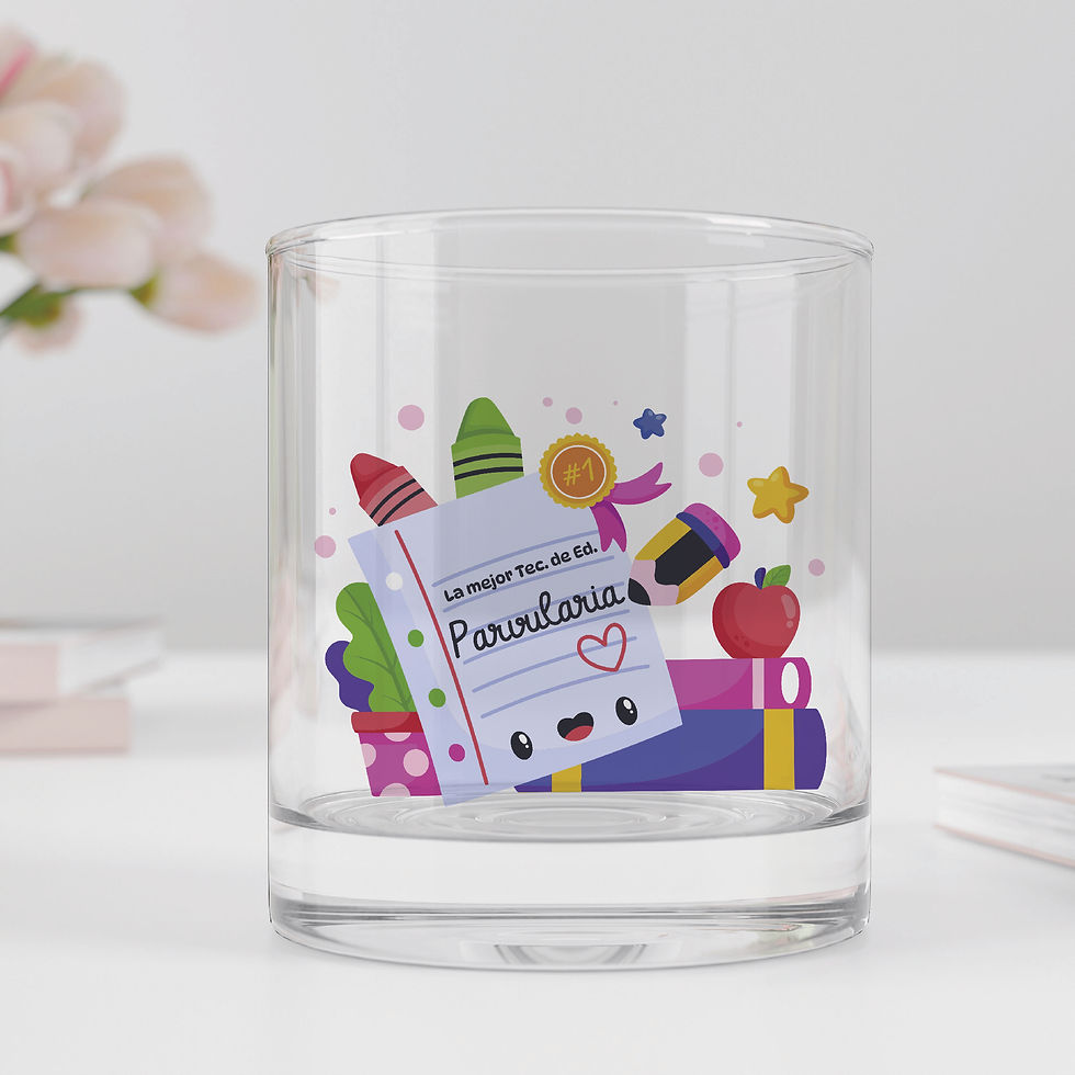 Miniatura: Taza de vidrio transparente Día del Profe (PM)