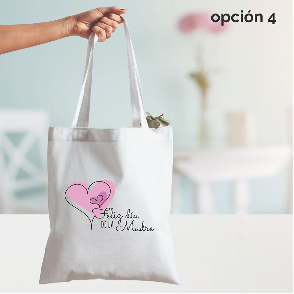 Miniatura: Bolsa totebag blanca personalizada | Día de la Madre