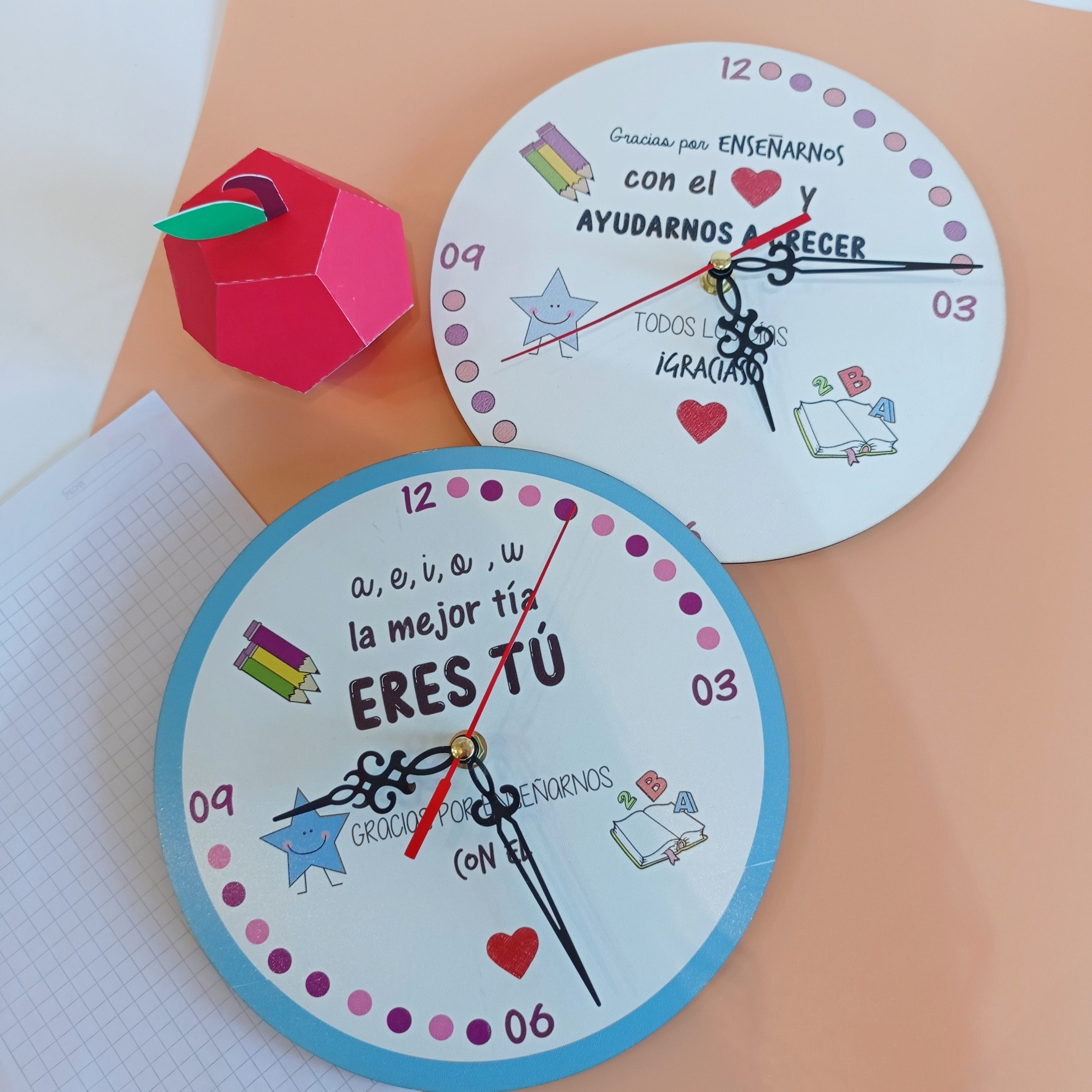 Reloj personalizado Día del Profe