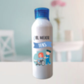 Botella de Agua tapa color Día del TENS
