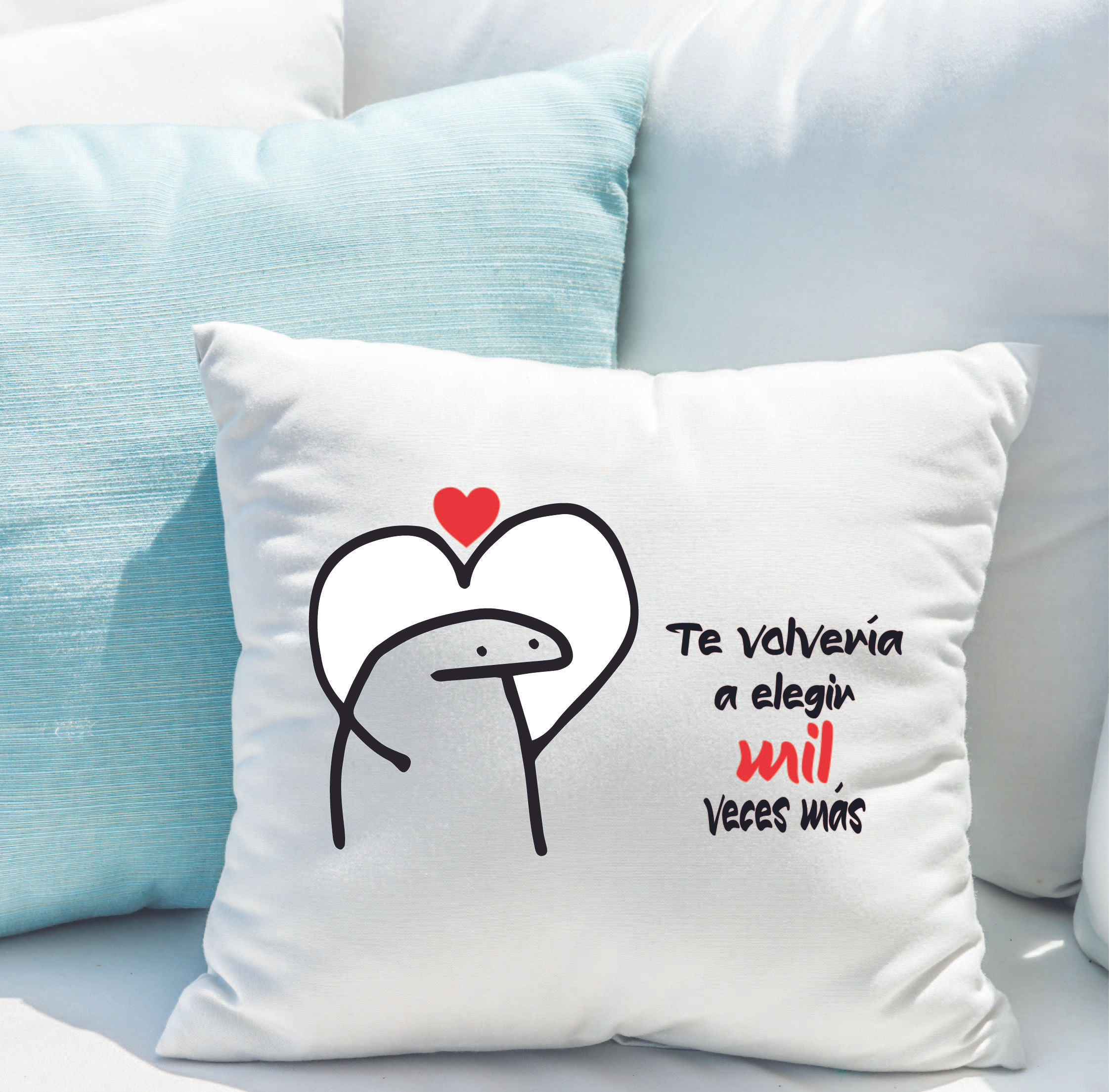 Cojines flork para San Valentín