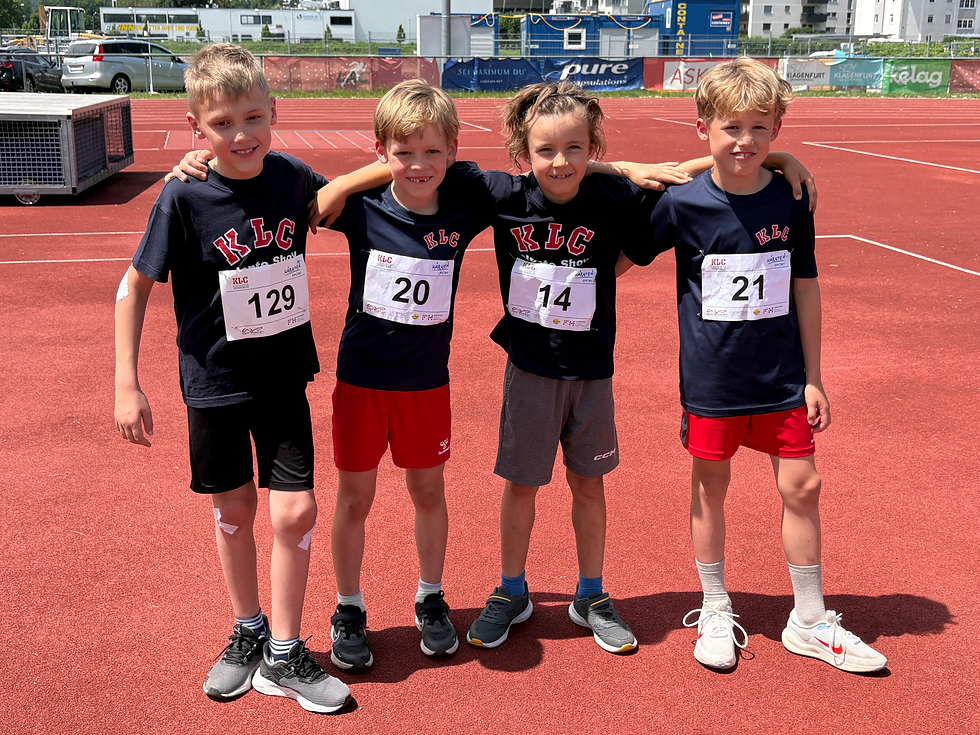KLC Burschen U8-M beim Vortexwurf: David Vukovic, Benjamin Ulbing, Anton Reichel und Maximilian Ulbing