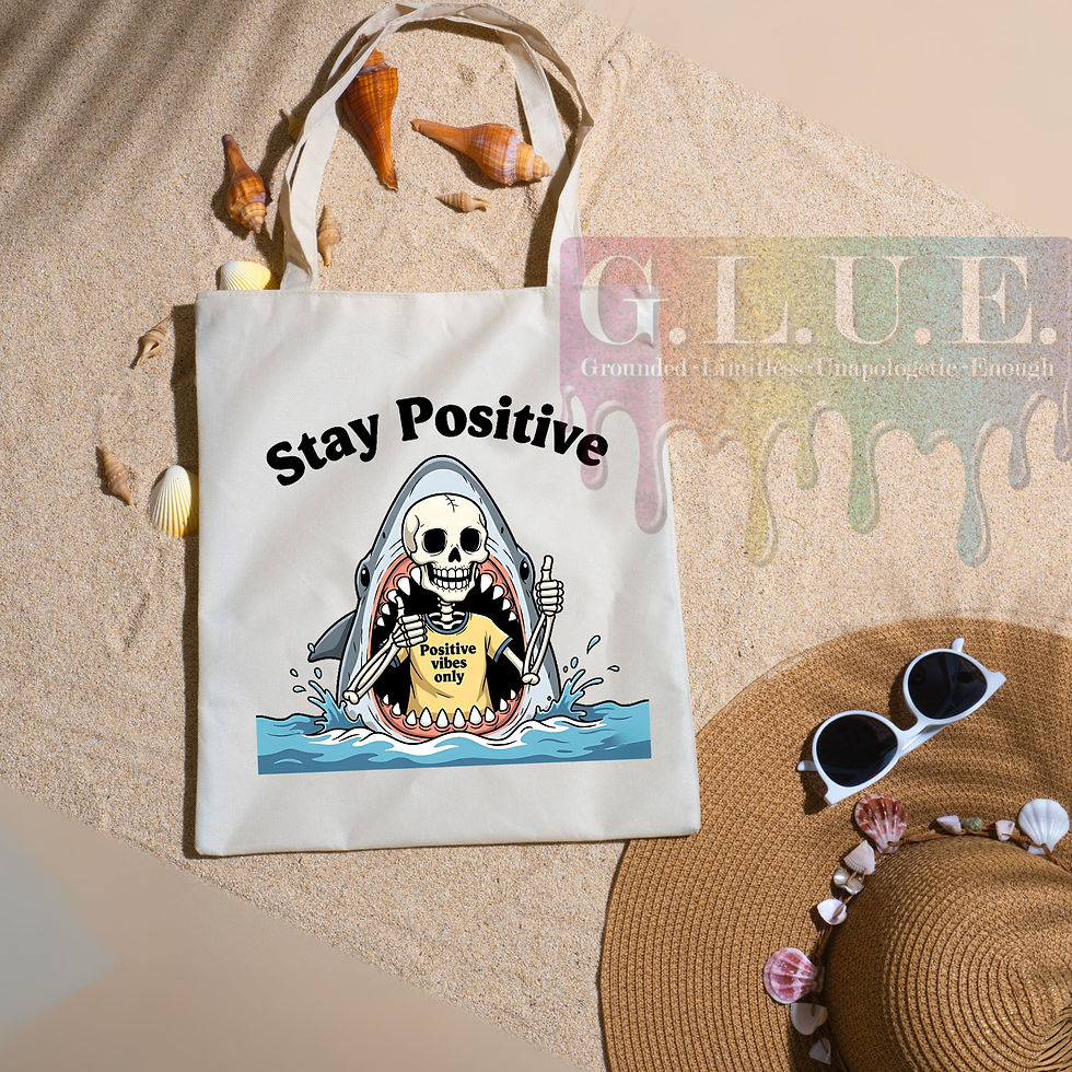 Stay Positive Shark & Skeleton
