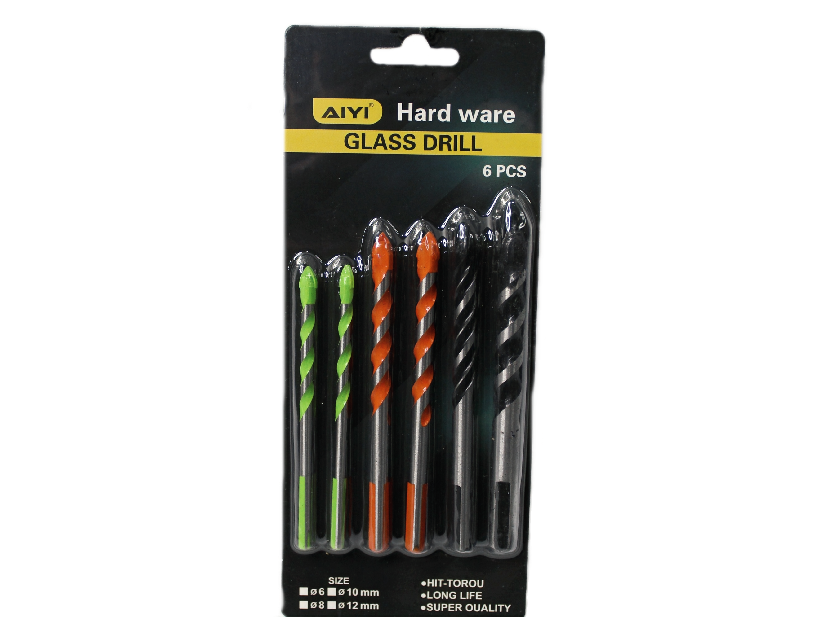 AIYI Hardware Glass Drill 6PCS