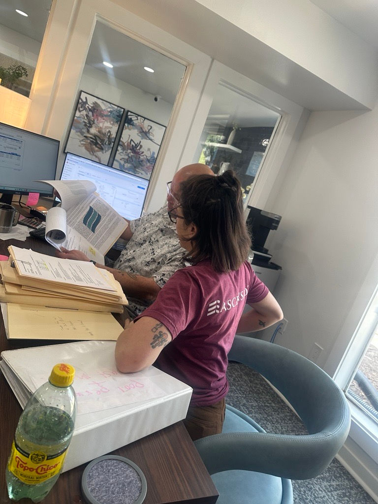 Allison Willis, Ascension Accounts Payable Specialist and Andy Benavides, Windsor Manor Community Manager
