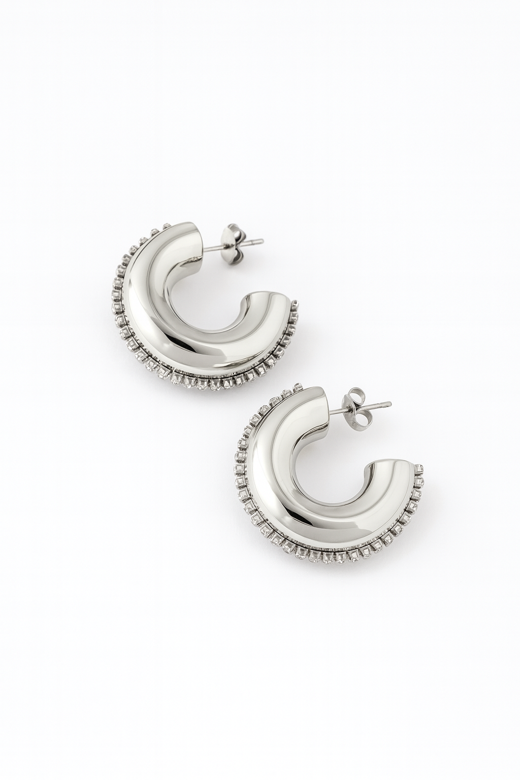 Arracadas grandes con zirconia