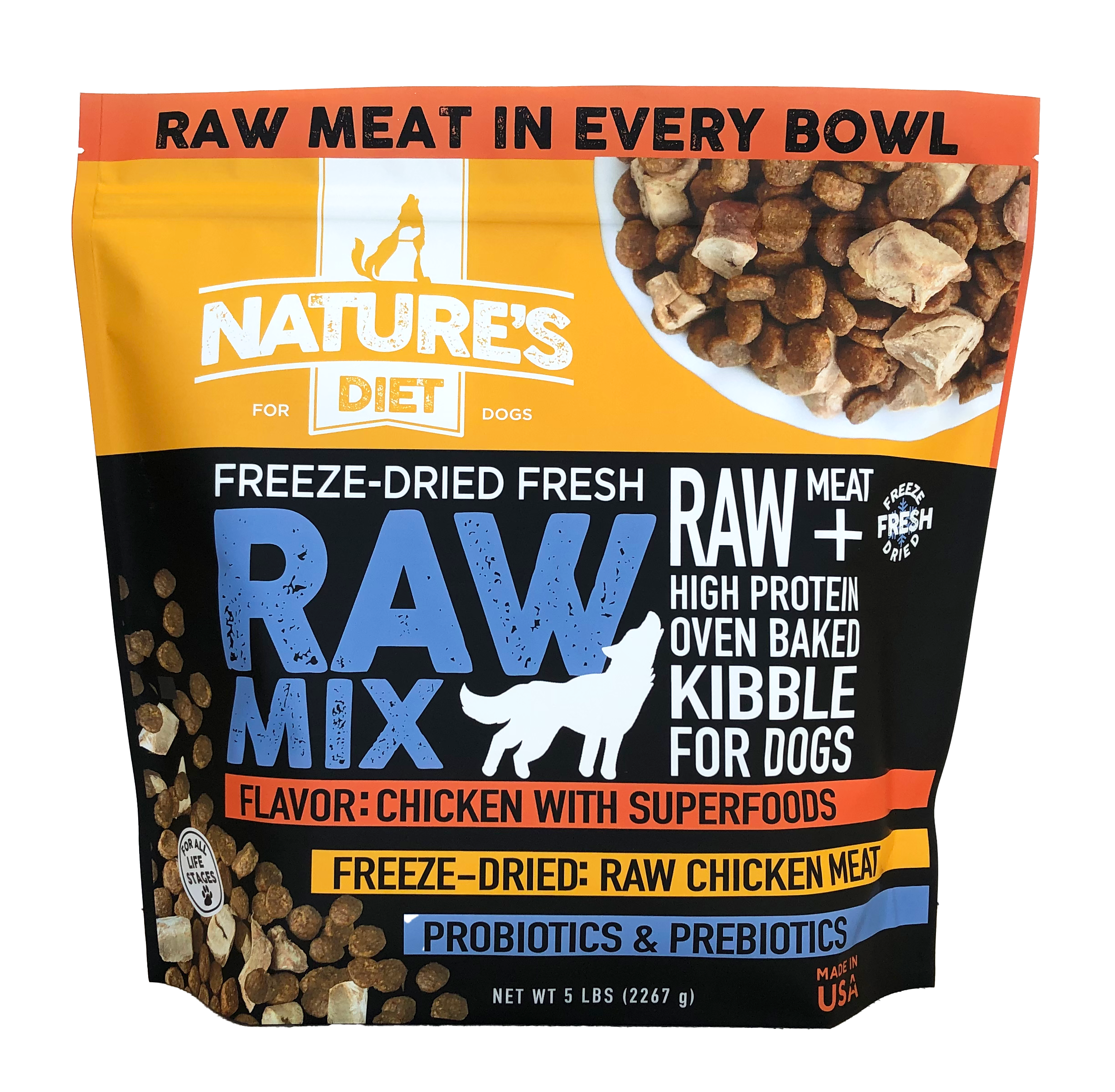 Nature's Diet Raw Mix Chicken Recipe Dry Dog Food