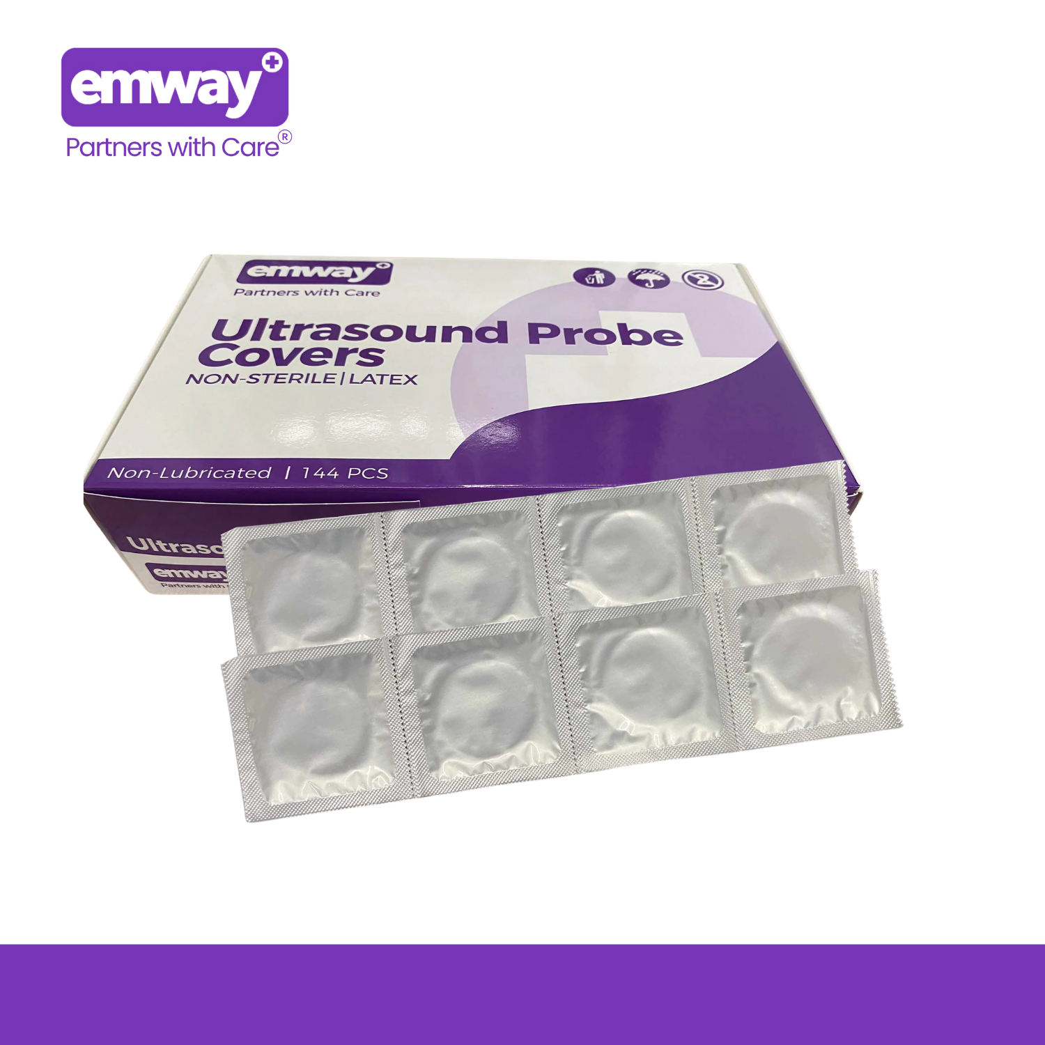 Emway® Ultrasound Probe Cover - Non Sterile - Non Lubricated