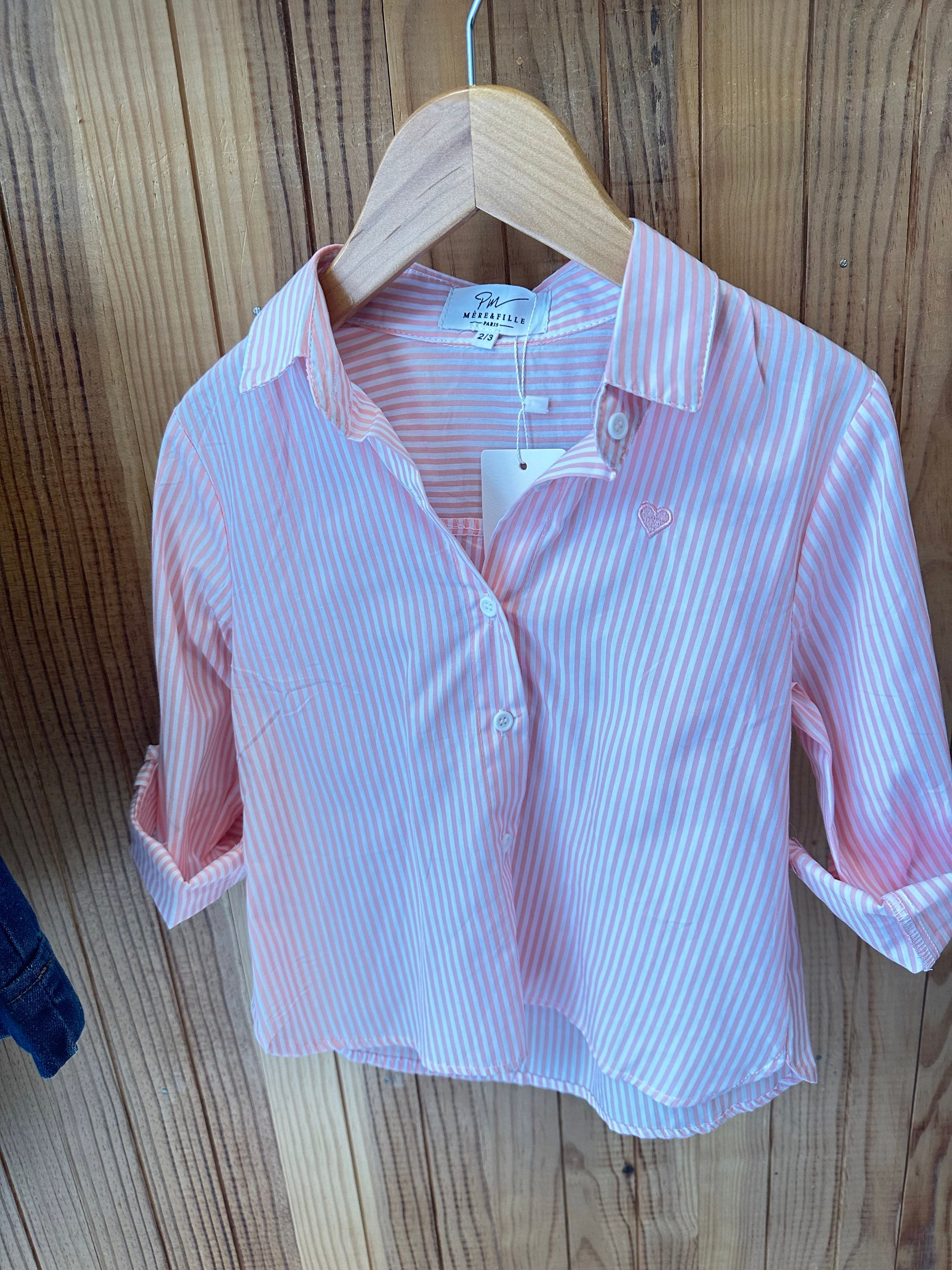 Chemise Rayé Rose