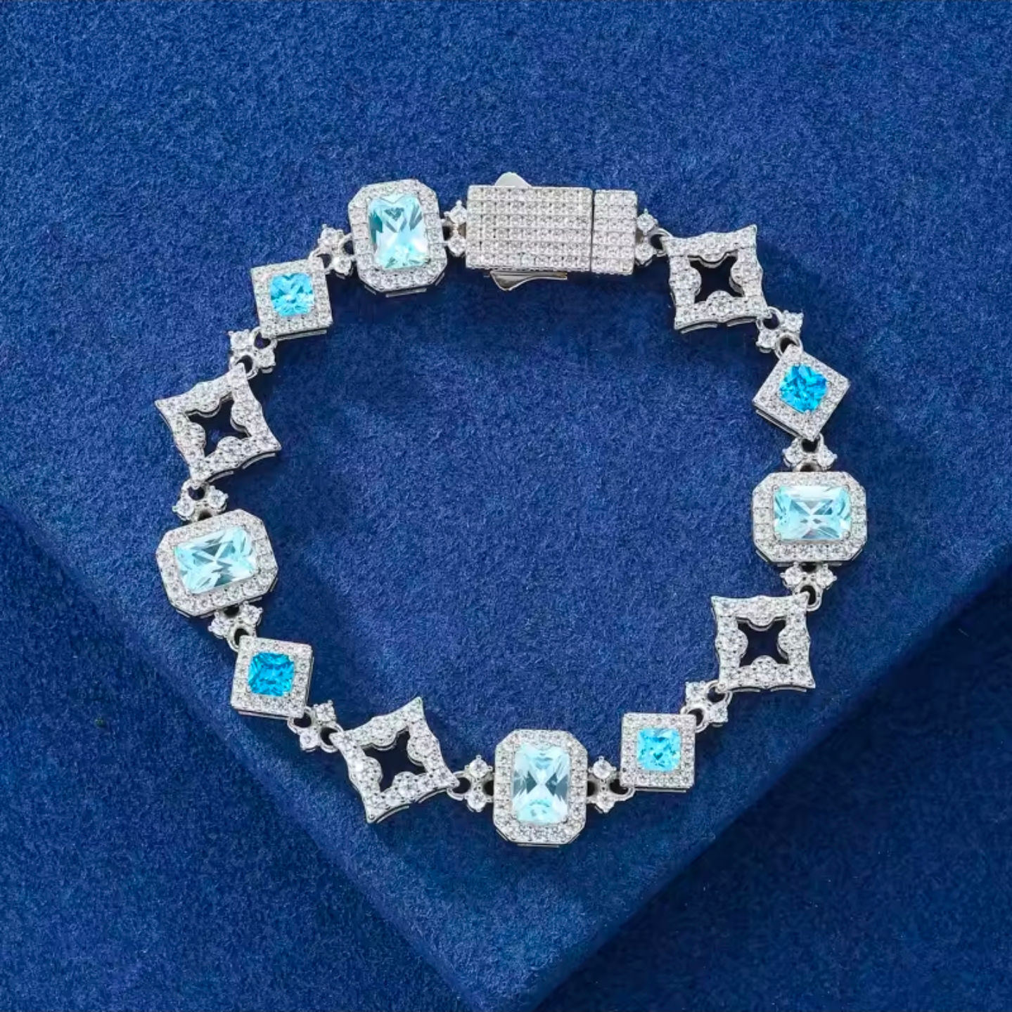 Gradient Glow Square Stone Bracelet